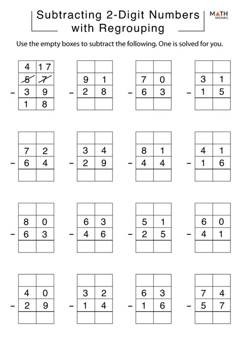 subtraction with regrouping worksheets|subtraction with regrouping worksheets pdf.